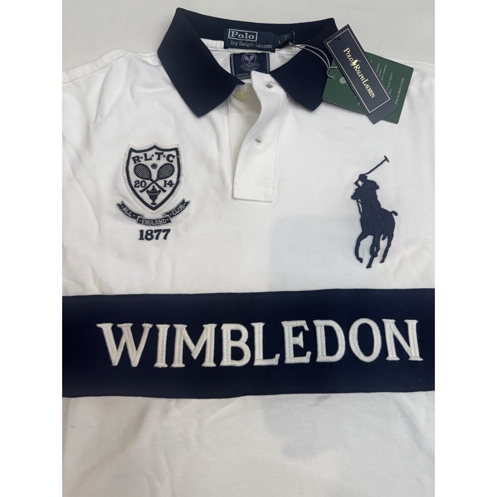 Polo Ralph Lauren Wimbledon US Tennis Shirt White Men's Size Large New With Tags - Picture 3 of 7